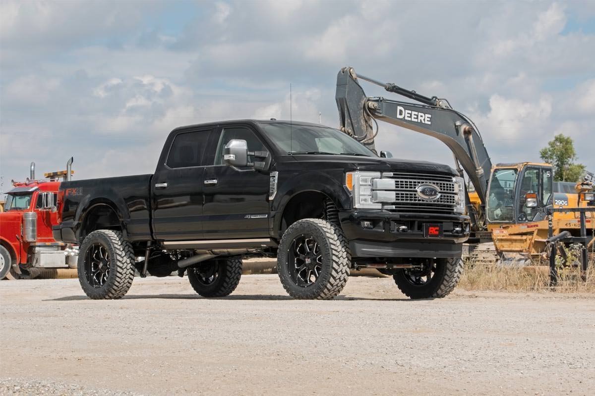 Ford F-250 Super Duty Suspension Lift Kit - Rough Country - 6 Inch Lift, V2 Monotube, Vertex Adjustable Reservoir - '17-'22